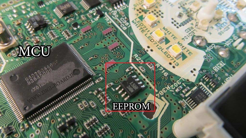 یک نمونه EEPROM و MCU