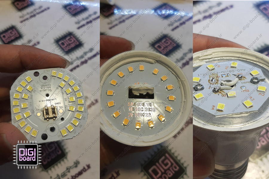 آموزش تعمیر لامپ کم مصرف LED ال ای دی - دیجی برد