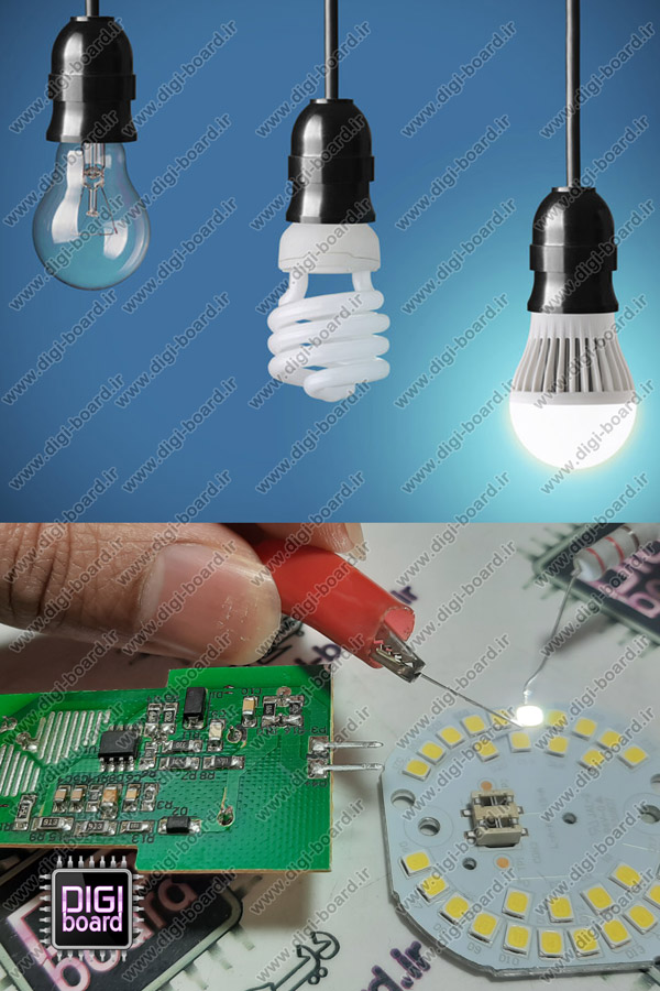 آموزش تعمیر لامپ کم مصرف LED ال ای دی