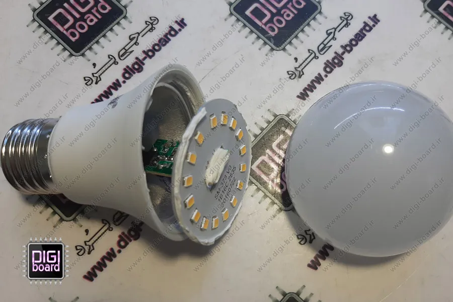 باز کردن لامپ ال ای دی کم مصرف - آموزش تعمیر لامپ کم مصرف LED ال ای دی | دیجی برد