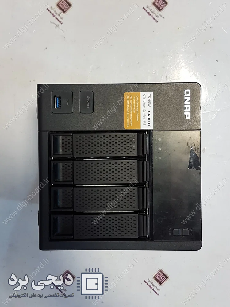 تعمیر استوریج یا دستگاه ذخیره‌سازی تحت شبکه کیونپ QNAP مدل TS-453A