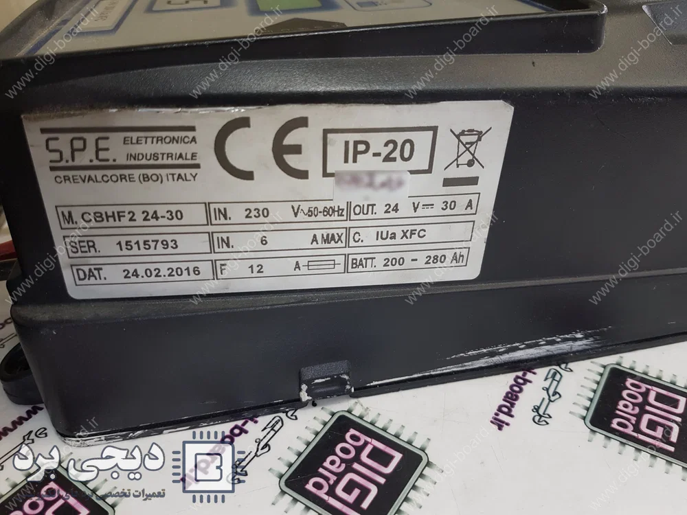 تعمیر شارژر هوشمند فرکانس بالا اسکرابر و بالابر برقی برند S.P.E. Elettronica Industriale