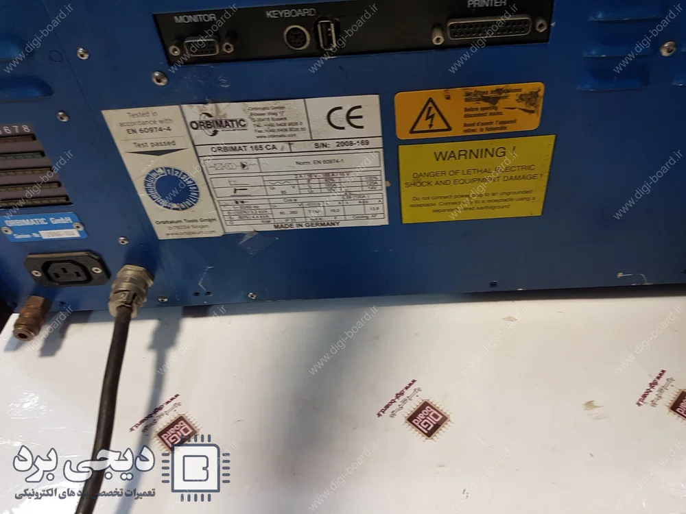 تعمیر دستگاه جوشکاری مدور یا اوربیتال (Orbital Welding) شرکت ORBIMATIC مدل ORBIMAT 165 CA