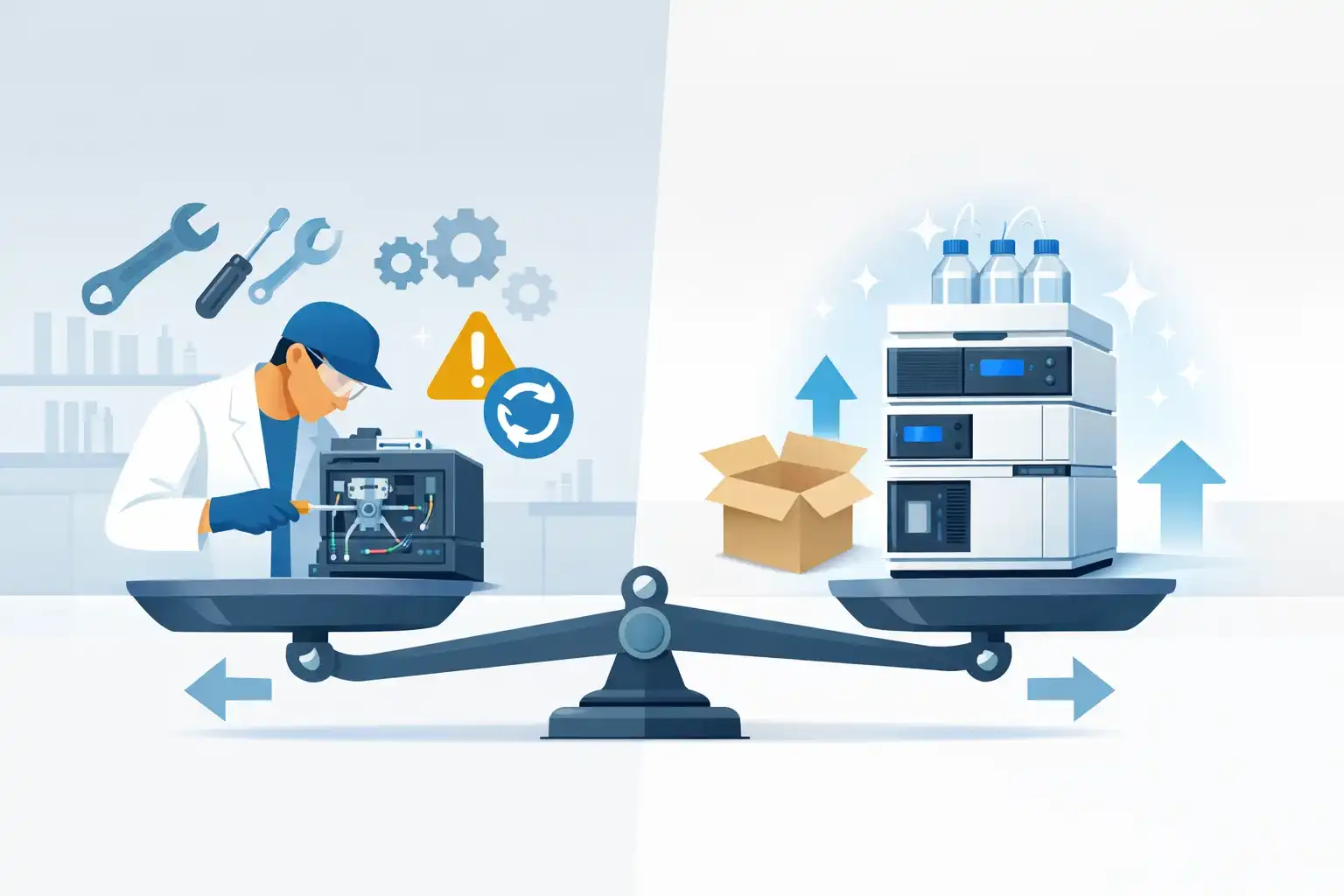 مقایسه هزینه تعمیر HPLC با خرید دستگاه نو 