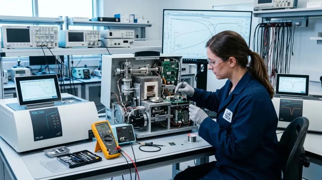 راهنمای جامع تعمیر دستگاه‌های آنالیز حرارتی (DSC، TGA، DTA، DSC-TGA)