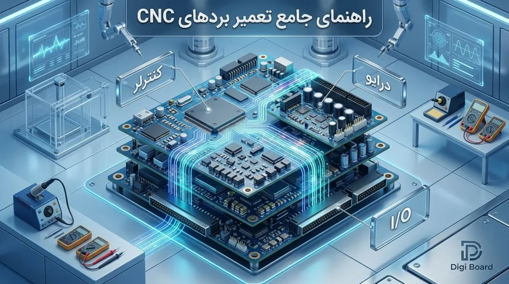 راهنمای جامع تعمیر بردهای CNC | کنترلر، درایو و I/O