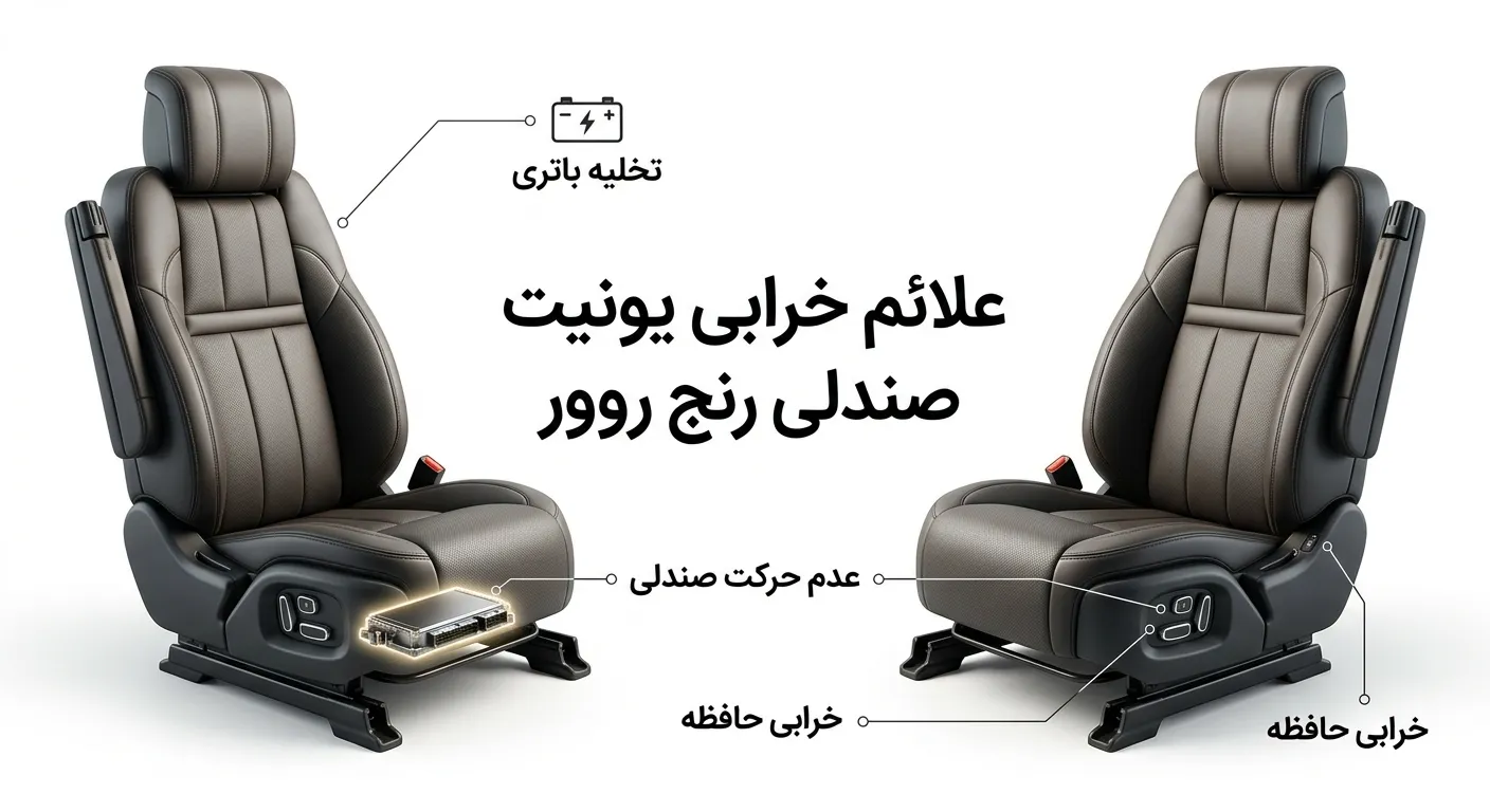 علائم و نشانه‌های خرابی یونیت صندلی رنج روور