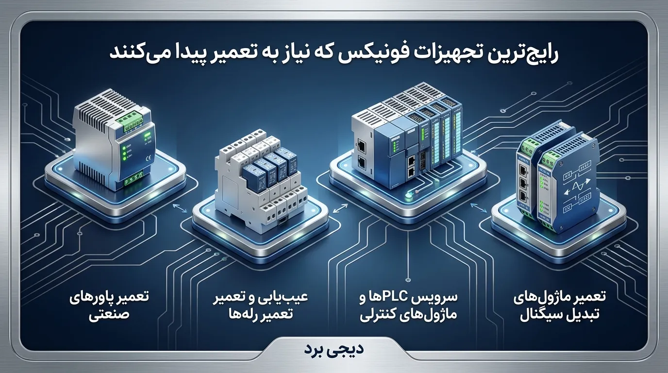 رایجترین تجهیزات فونیکس که نیاز به تعمیر پیدا میکنند