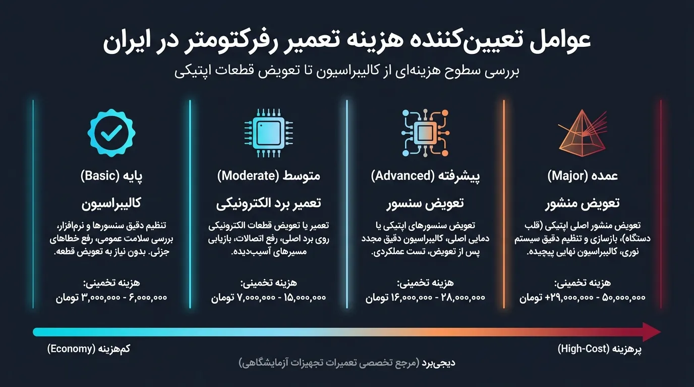 هزینه تعمیر رفرکتومتر در ایران چقدر است؟